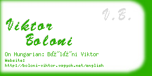 viktor boloni business card